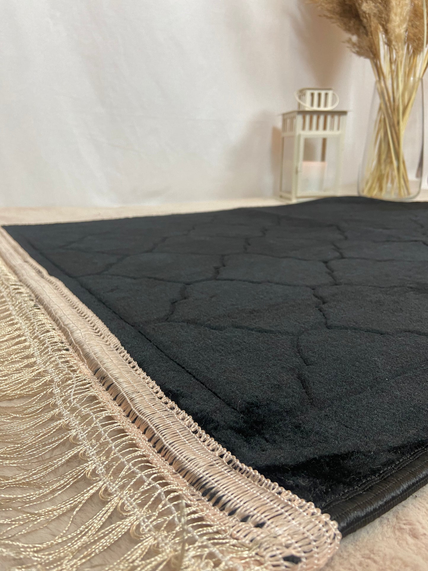 Tapis de prière Noir Épais