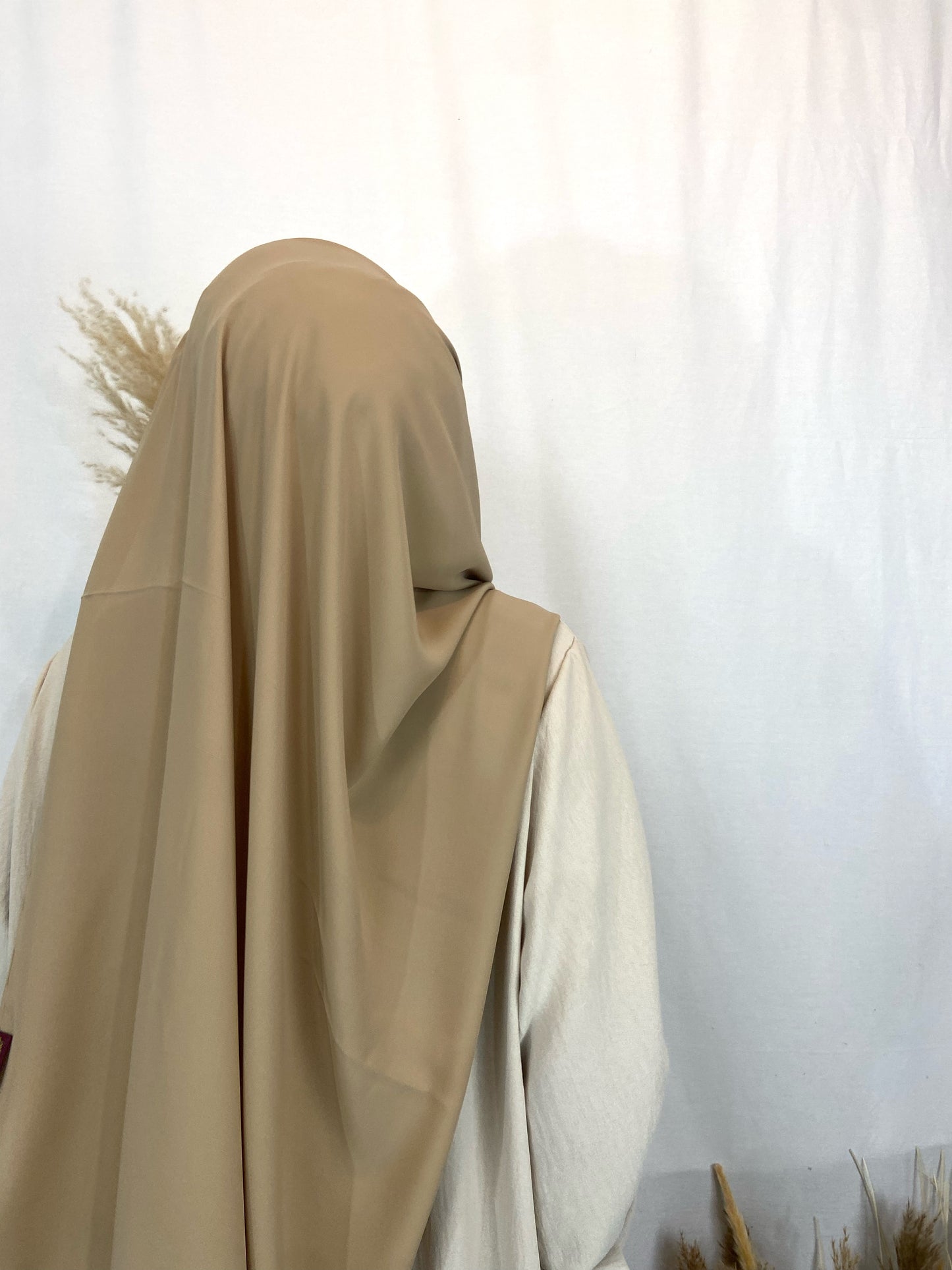 Hijab Soie de Médine beige foncé