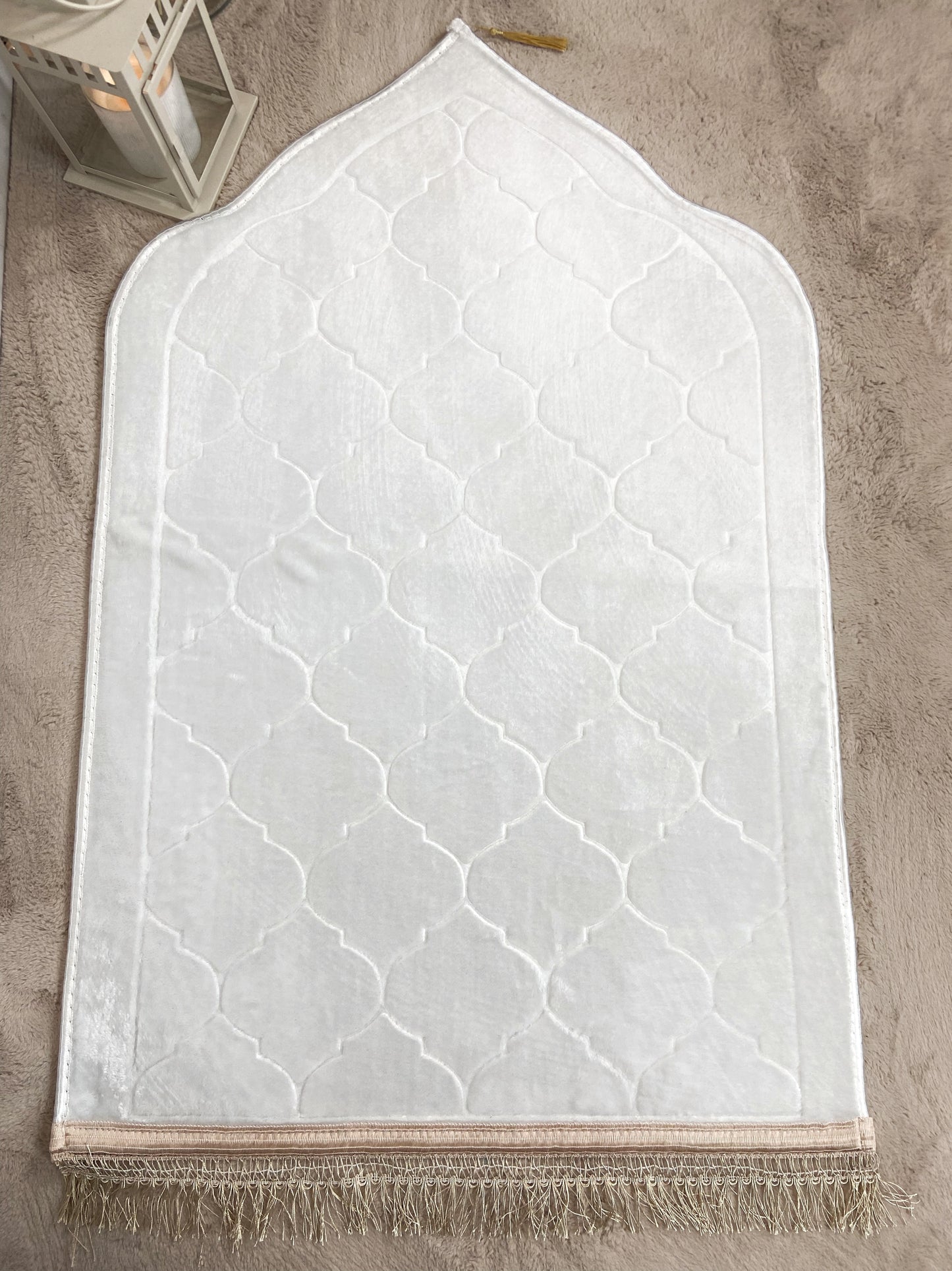 Tapis de prière blanc