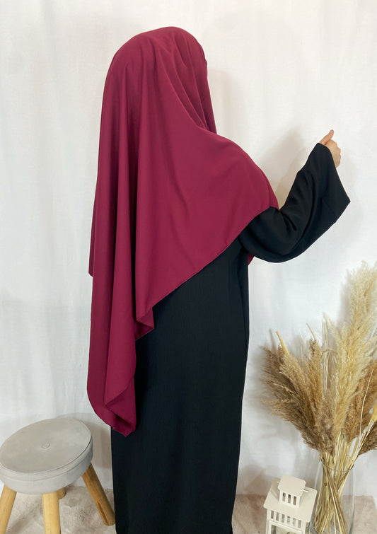 Khimar soie de Médine Long Bordeaux