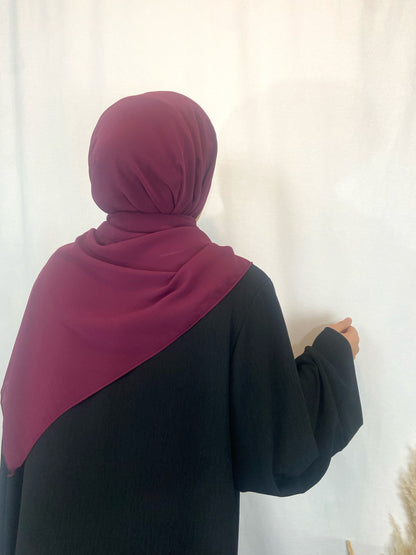 Hijab Mousseline bordeaux