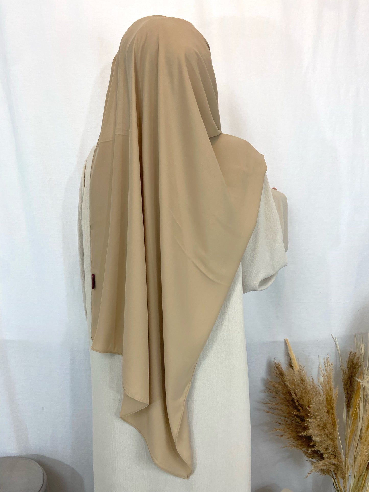 Hijab Soie de Médine beige foncé