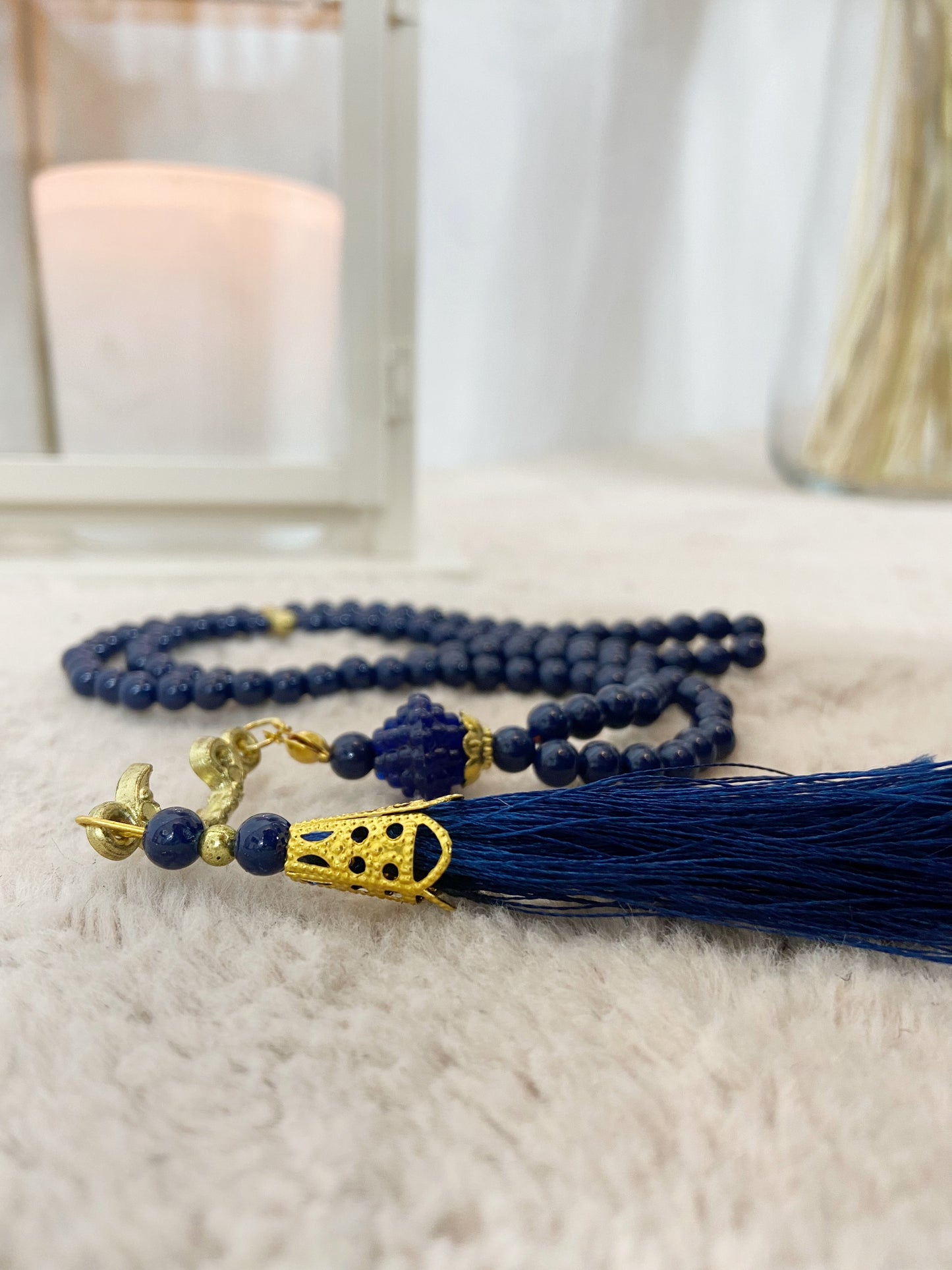 Tasbih / Chapelet bleu foncé