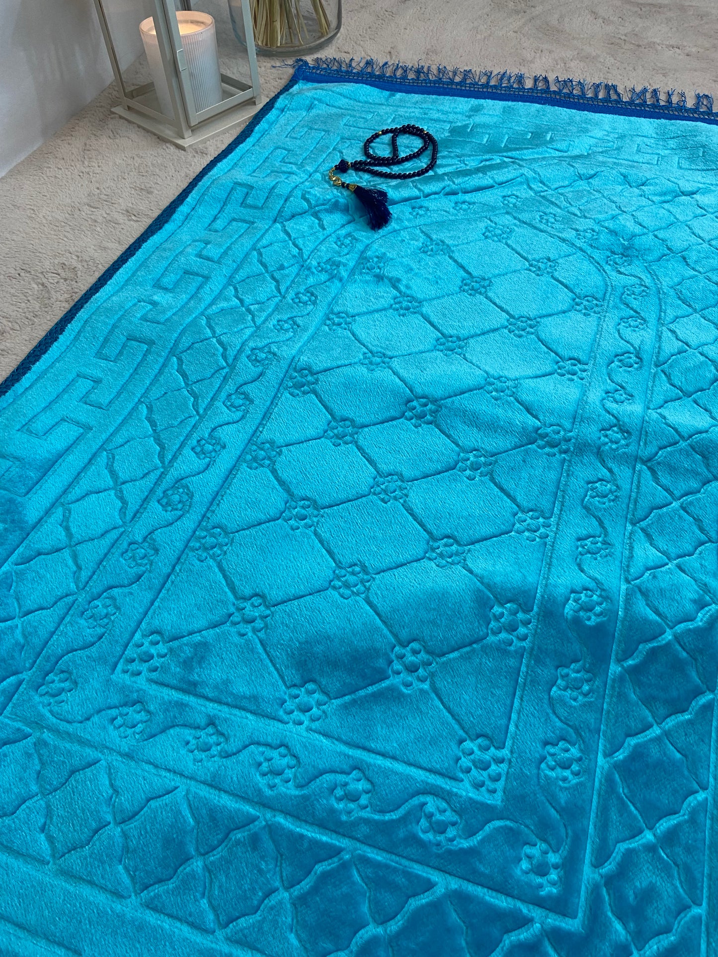 Tapis de prière bleu ciel