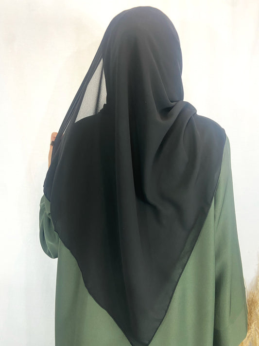 Hijab Mousseline noir