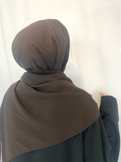 Hijab Mousseline Marron