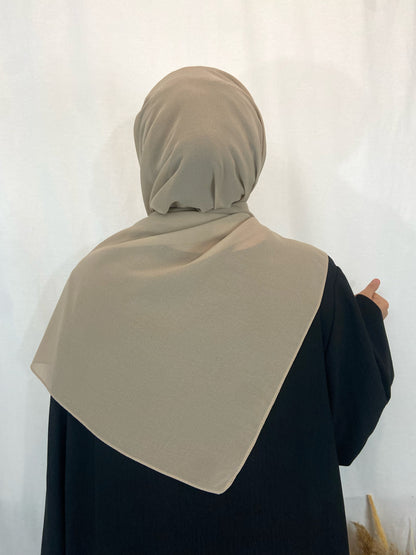 Hijab mousseline beige