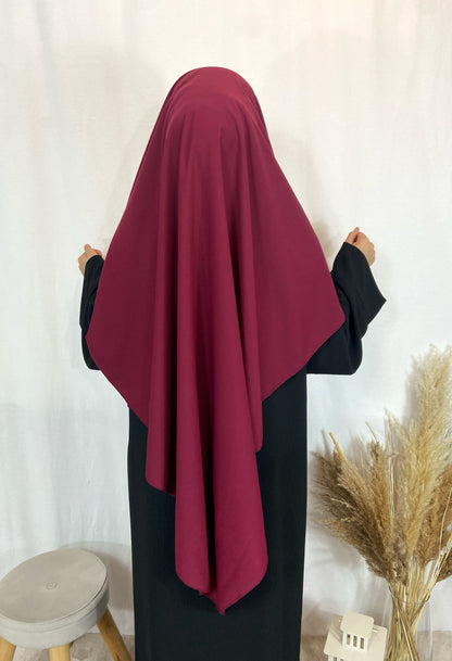 Khimar soie de Médine Long Bordeaux