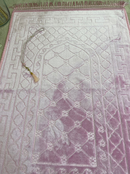 Tapis de prière rose