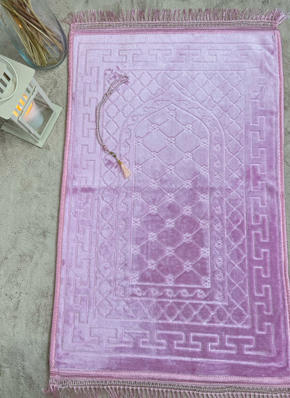 Tapis de prière rose