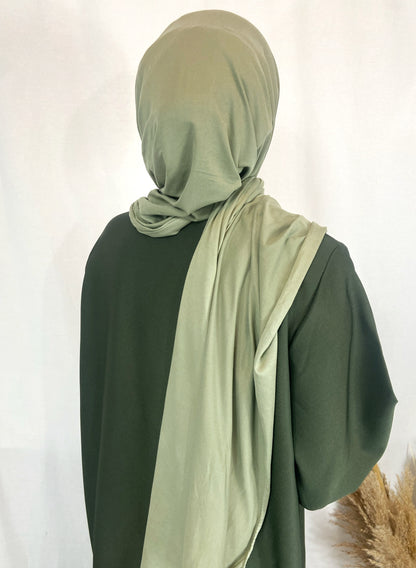 Hijab Jersey vert sapin / vert clair / émeraude