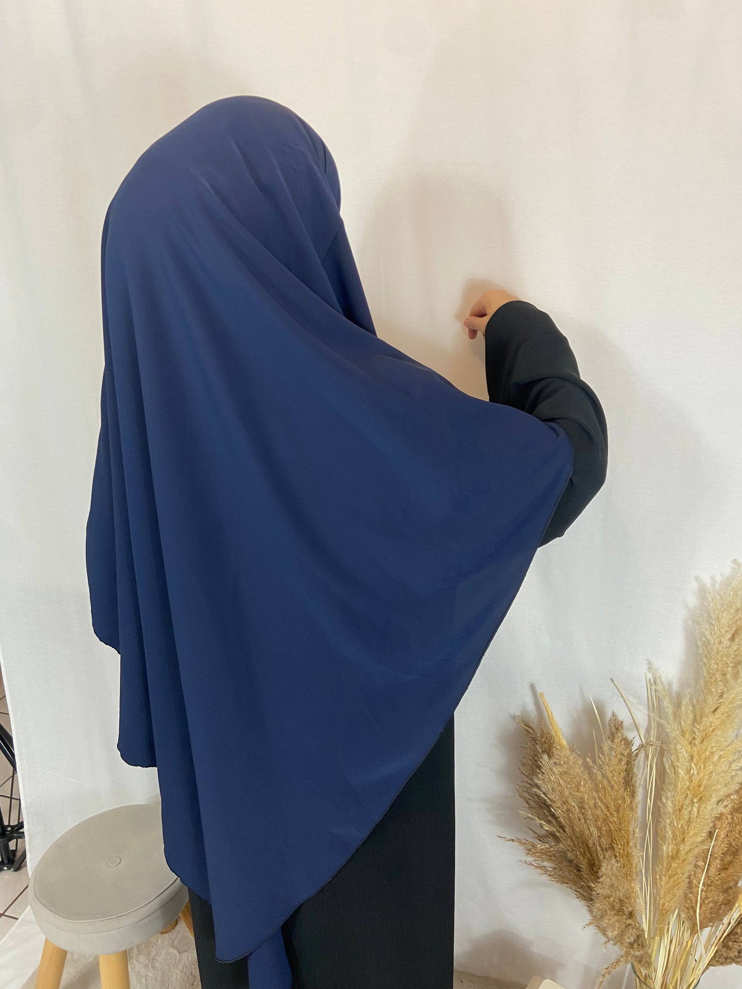 Khimar Soie de Médine Bleu Marine