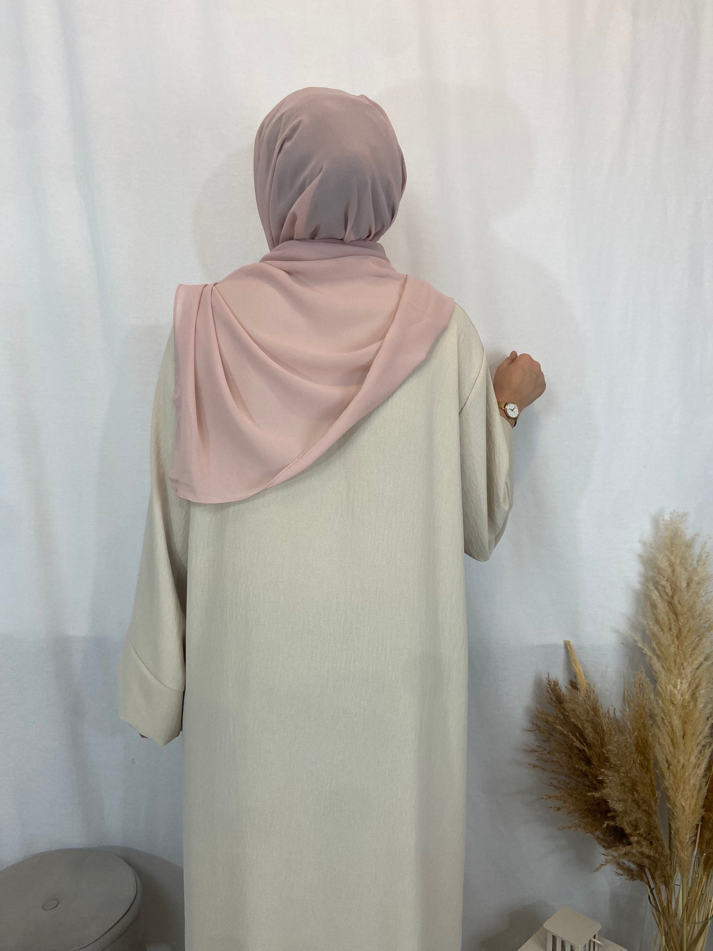 Hijab Mousseline rose claire