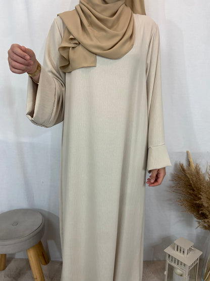 Abaya Imen Jazz beige crème