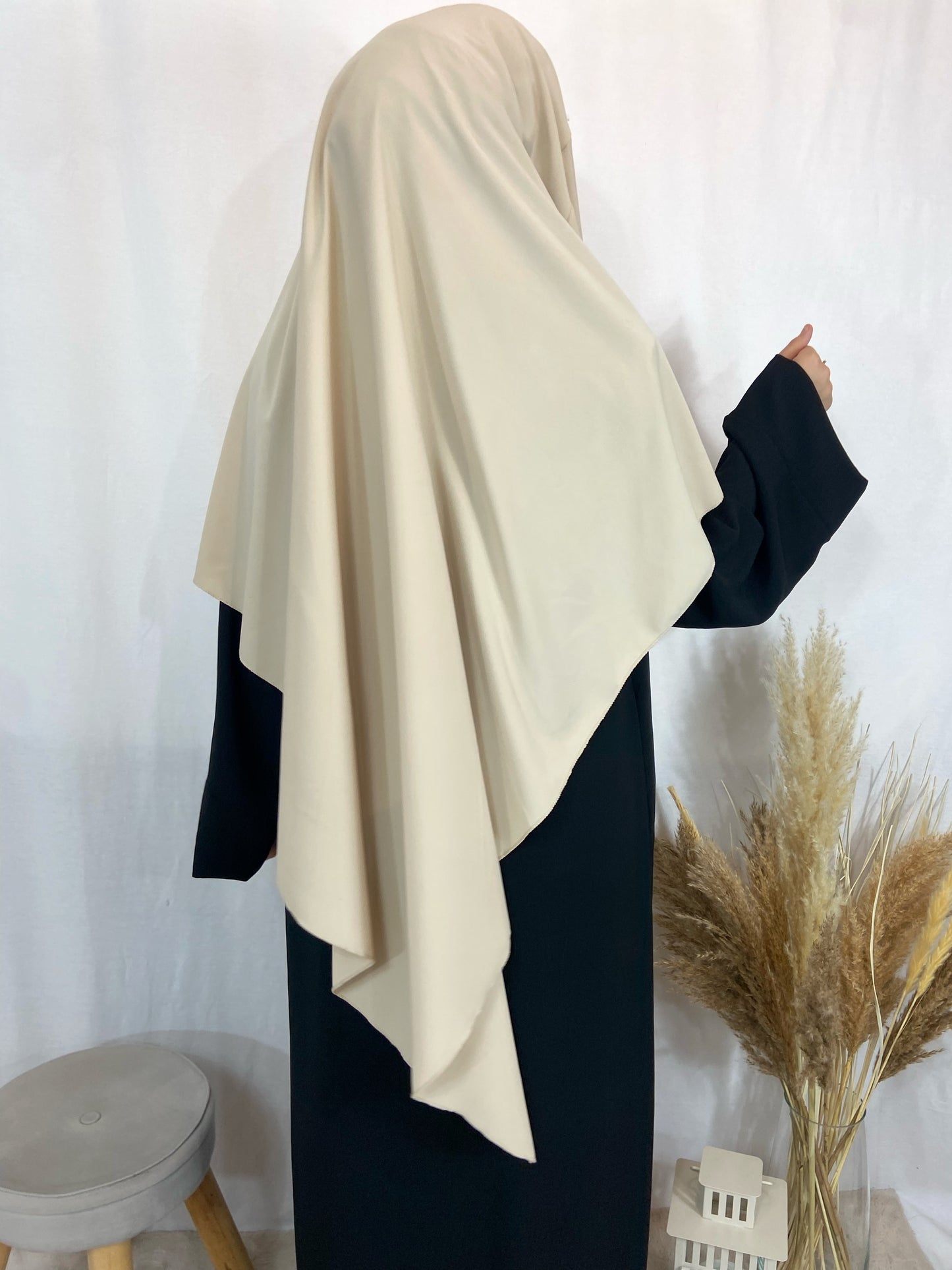 Khimar Soie de Médine Long Beige