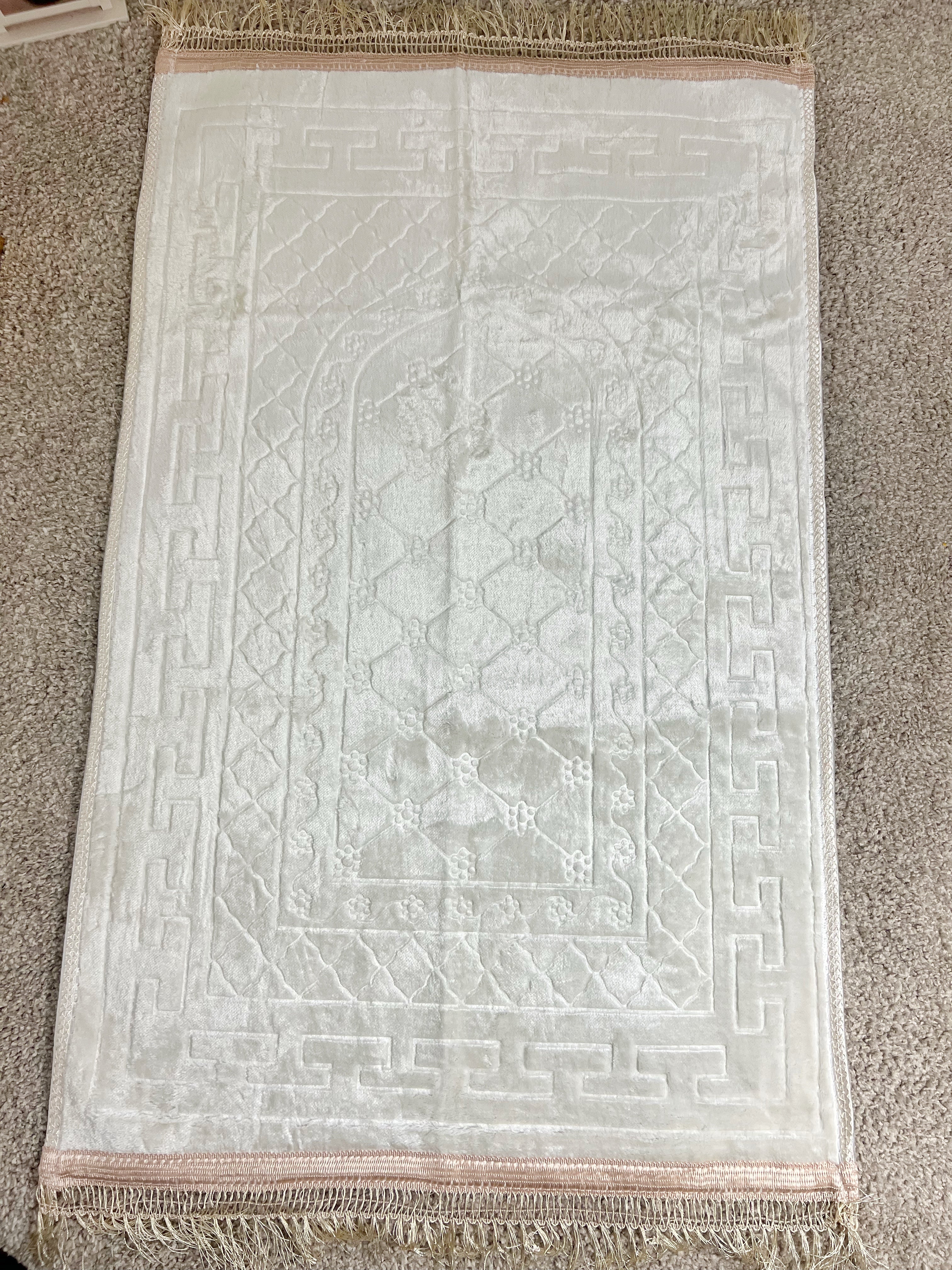 Tapis de prière blanc