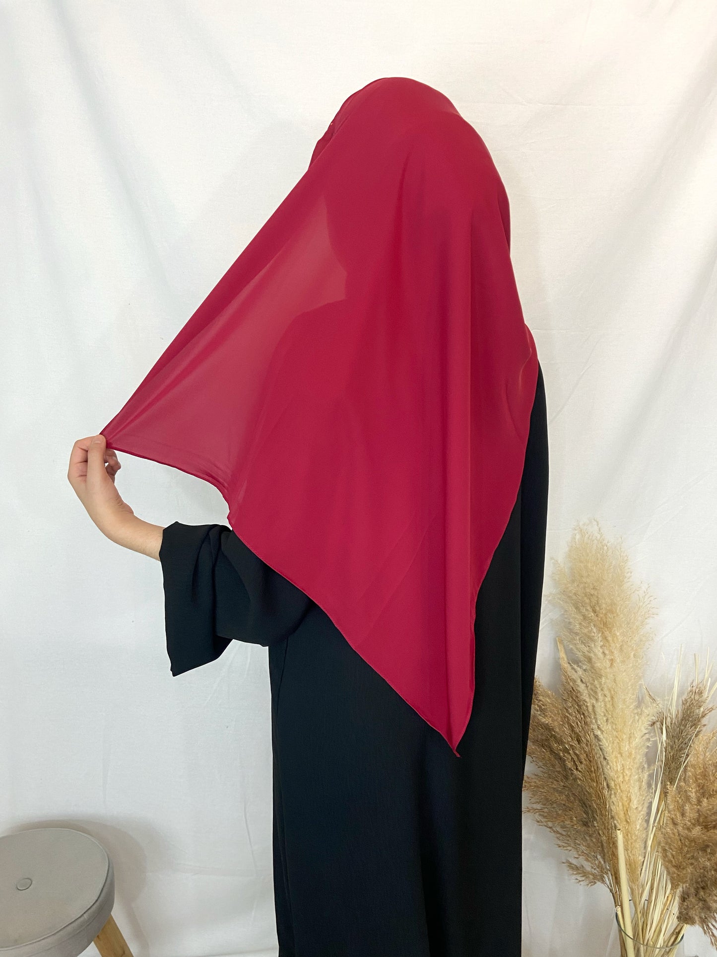 Hijab Soie de Médine rouge